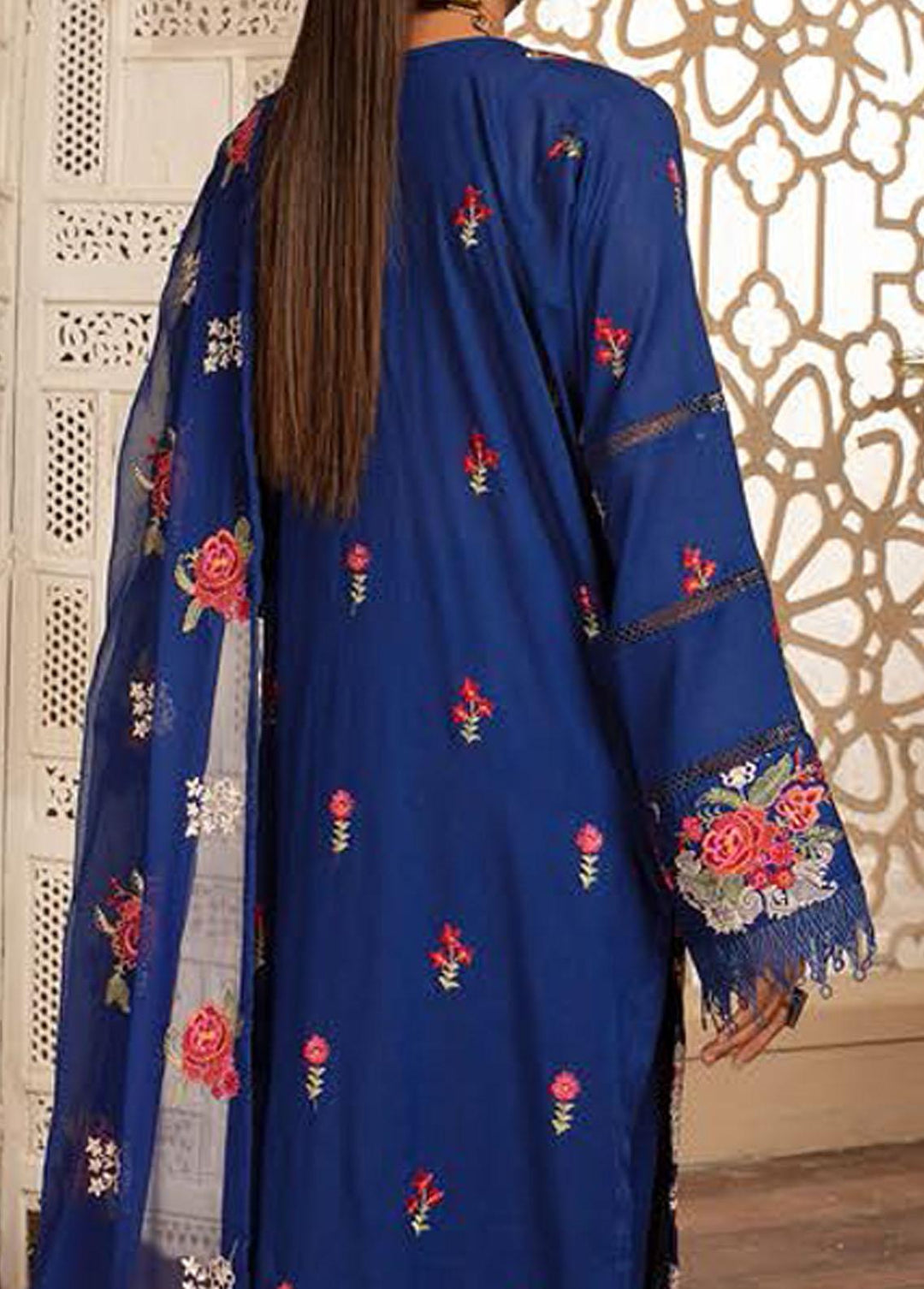 Blossom By Riaz Arts Embroidered Lawn Suits Unstitched 3 Piece RA22BE 04 - Eid Collection