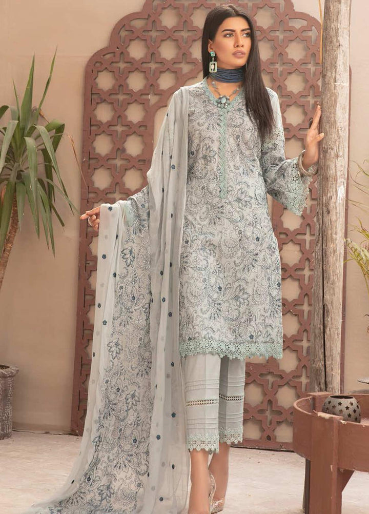 Blossom by Riaz Arts Embroidered Lawn Suits Unstitched 3 Piece RA21BE BL-09 - Summer Collection