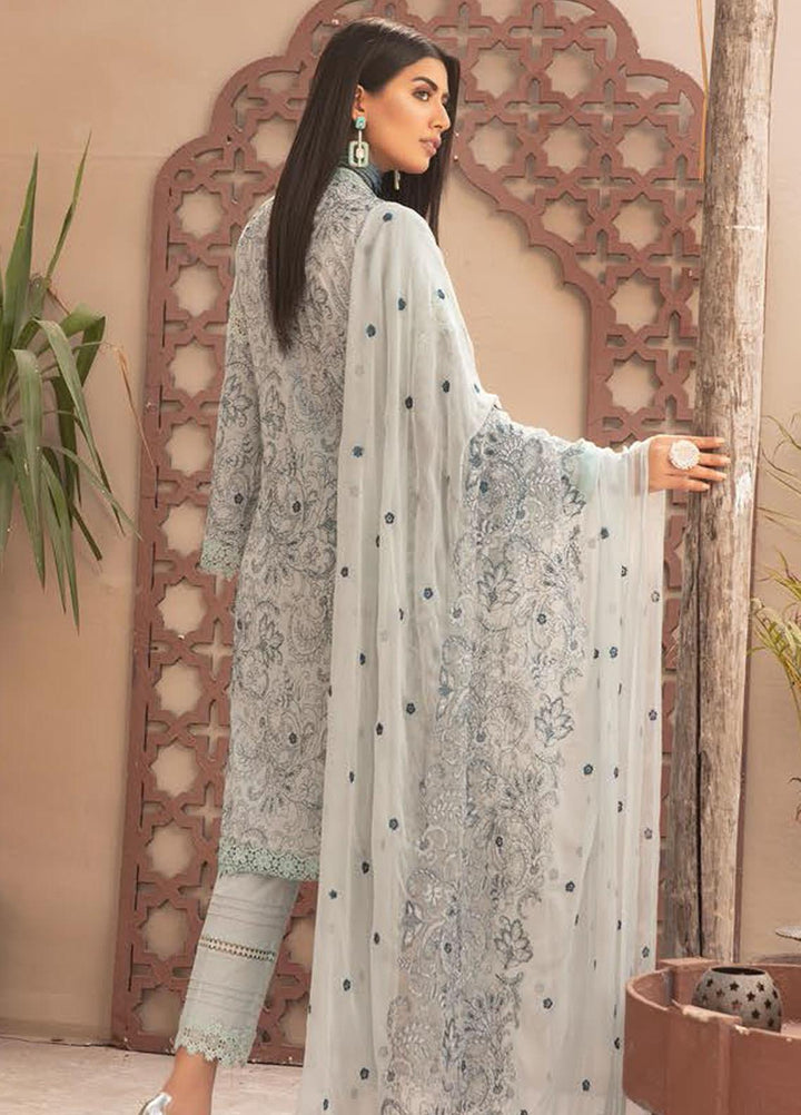 Blossom by Riaz Arts Embroidered Lawn Suits Unstitched 3 Piece RA21BE BL-09 - Summer Collection