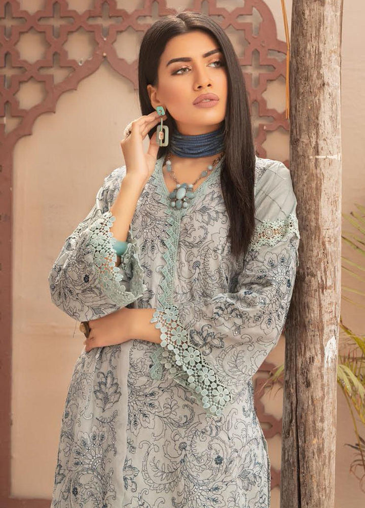 Blossom by Riaz Arts Embroidered Lawn Suits Unstitched 3 Piece RA21BE BL-09 - Summer Collection
