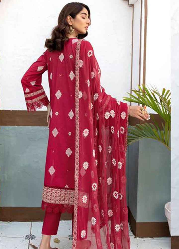 Blossom by Riaz Arts Embroidered Lawn Suits Unstitched 3 Piece RA22BL 01 - Exclusive Collection