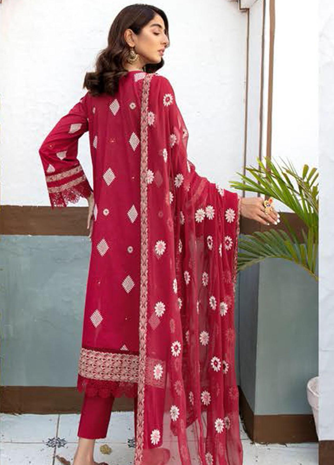 Blossom by Riaz Arts Embroidered Lawn Suits Unstitched 3 Piece RA22BL 01 - Exclusive Collection