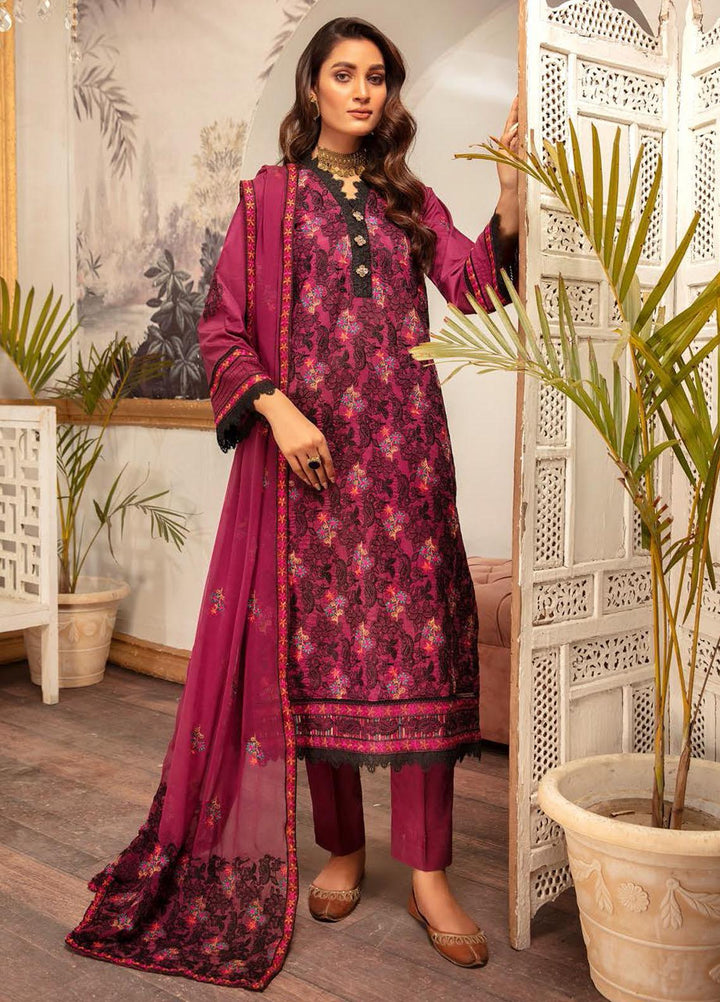 Blossom by Riaz Arts Embroidered Lawn Suits Unstitched 3 Piece RA22BL 06 - Exclusive Collection