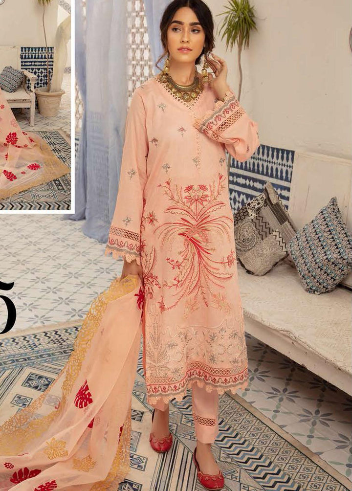 Blossom By Riaz Arts Embroidered Lawn Suits Unstitched 3 Piece RA22B 05 - Summer Collection