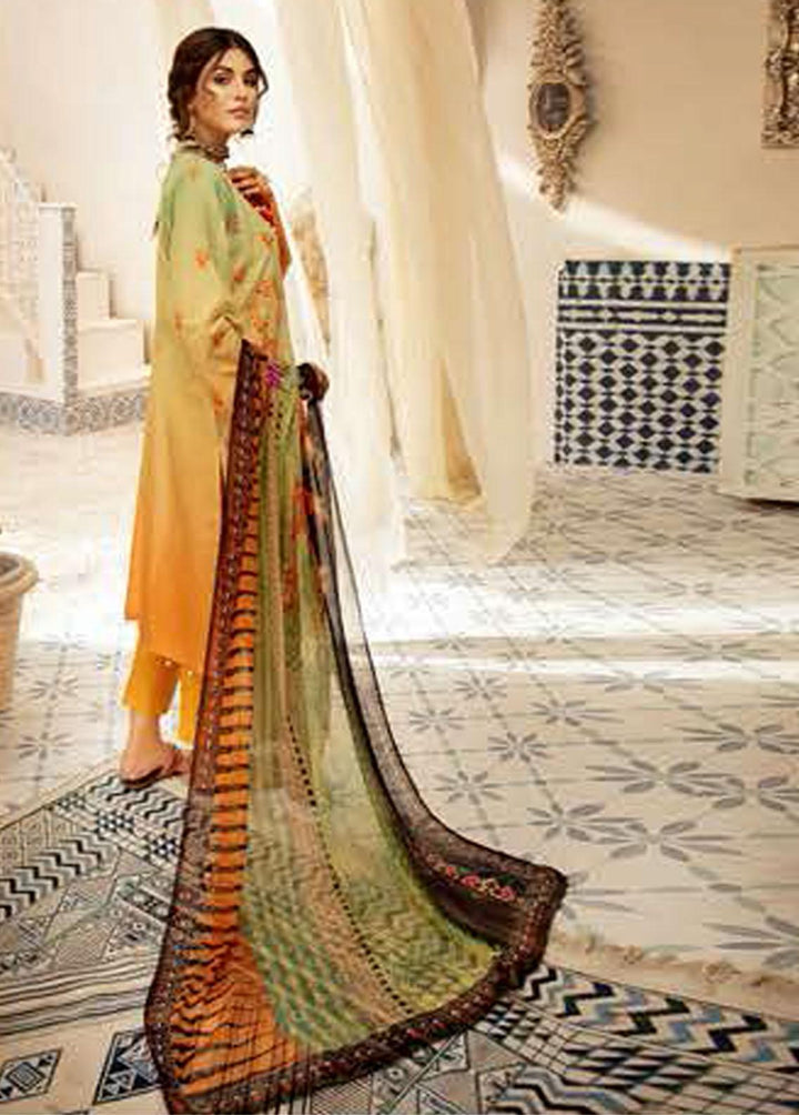 Blossom By Riaz Arts Embroidered Lawn Suits Unstitched 3 Piece RA22B 10 - Summer Collection