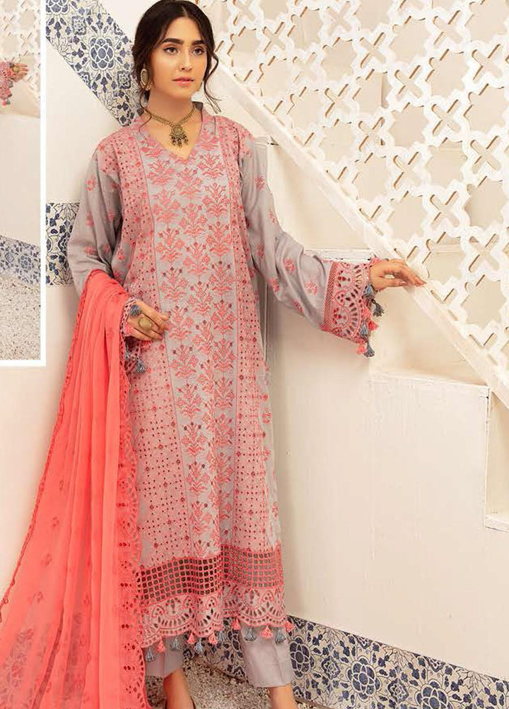 Blossom By Riaz Arts Embroidered Lawn Suits Unstitched 3 Piece RA22B 11 - Summer Collection
