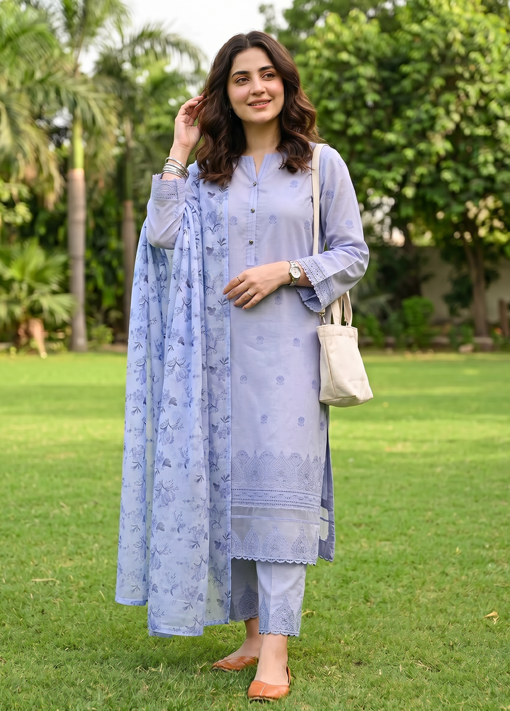 Floral Vibes by HZ Textiles Unstitched Embroidered Lawn 3 Piece Suit FVE - 04 Festive Collection