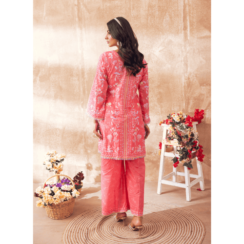 Liyana by Mashra RTW Printed Lawn 2 Piece Suit Blush Pink Casual Collection