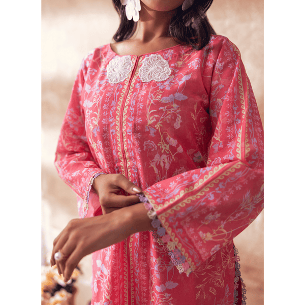 Liyana by Mashra RTW Printed Lawn 2 Piece Suit Blush Pink Casual Collection