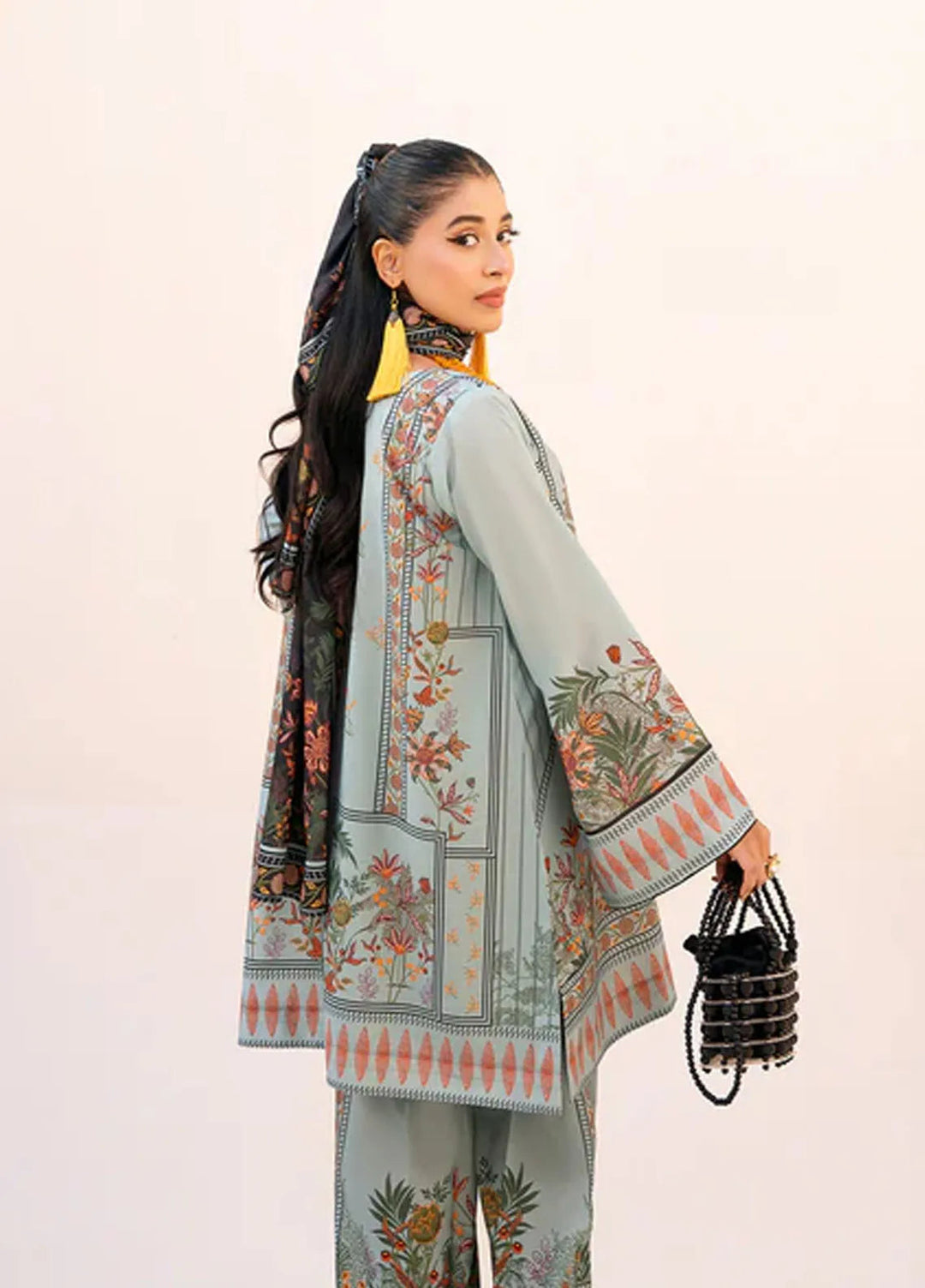 Bon Soir by Florent Pret Printed Crepe Silk 2 Piece Suit Belle Lueur