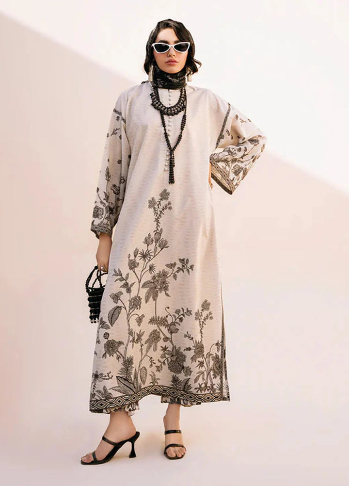 Bon Soir by Florent Pret Printed Crepe Silk 2 Piece Suit Delicate Fleur