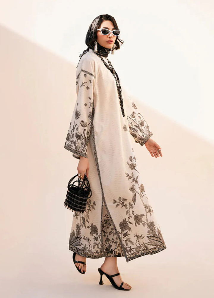 Bon Soir by Florent Pret Printed Crepe Silk 2 Piece Suit Delicate Fleur