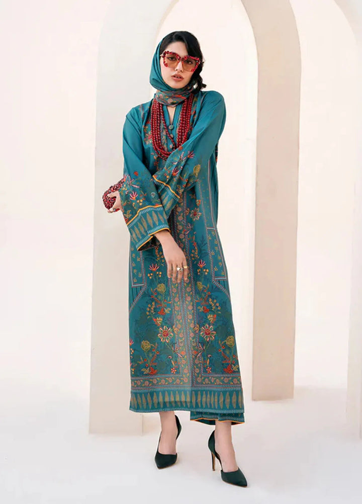 Bon Soir by Florent Pret Printed Crepe Silk 2 Piece Suit Little Floraison