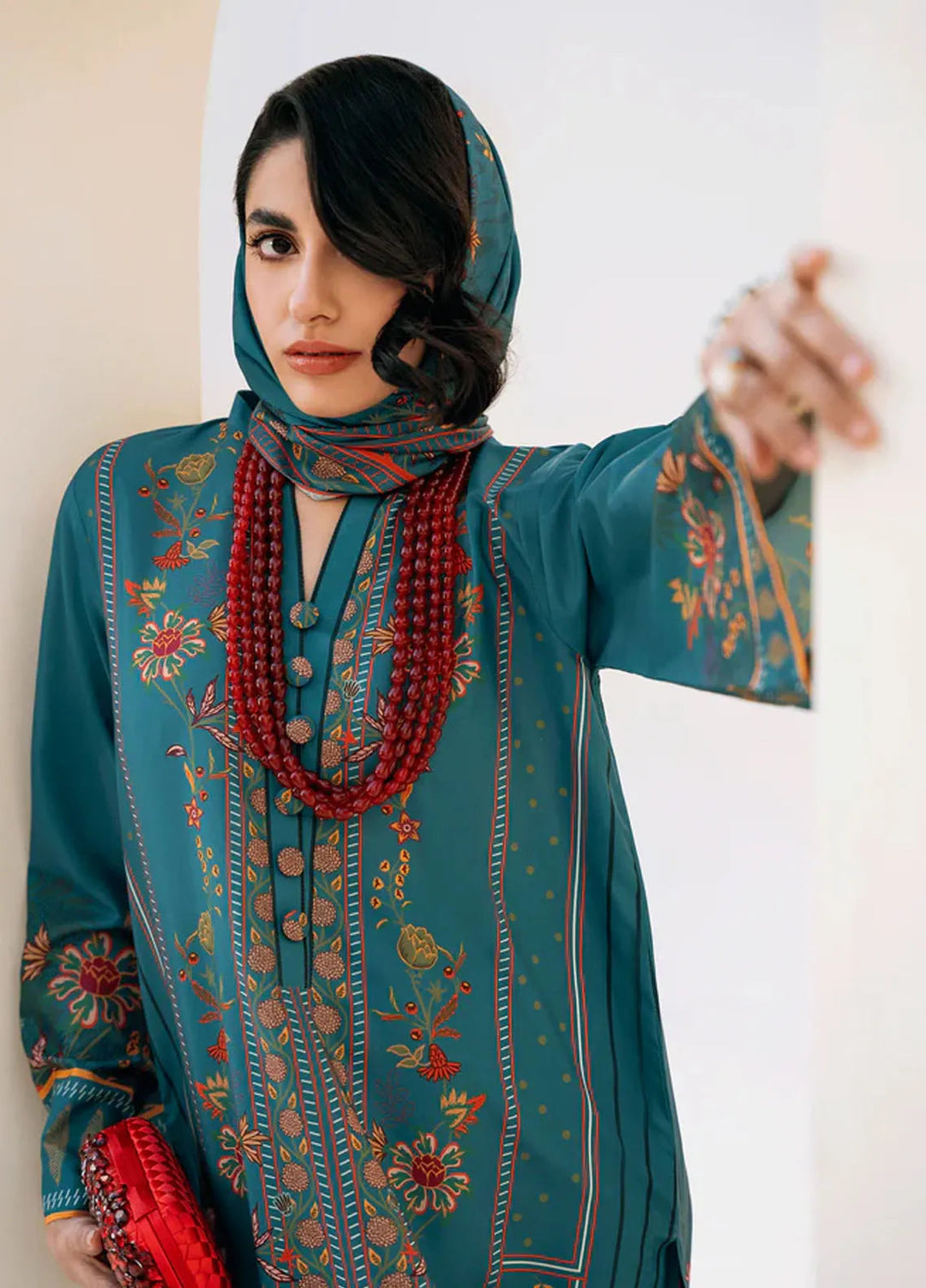 Bon Soir by Florent Pret Printed Crepe Silk 2 Piece Suit Little Floraison