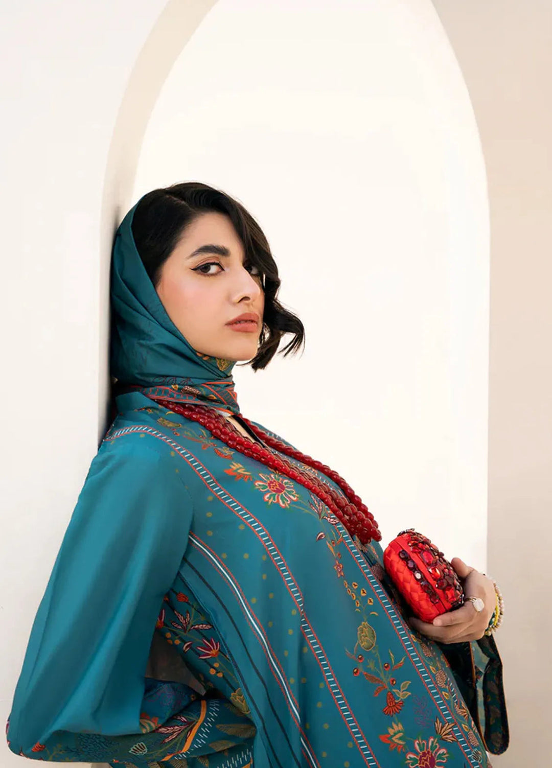 Bon Soir by Florent Pret Printed Crepe Silk 2 Piece Suit Little Floraison