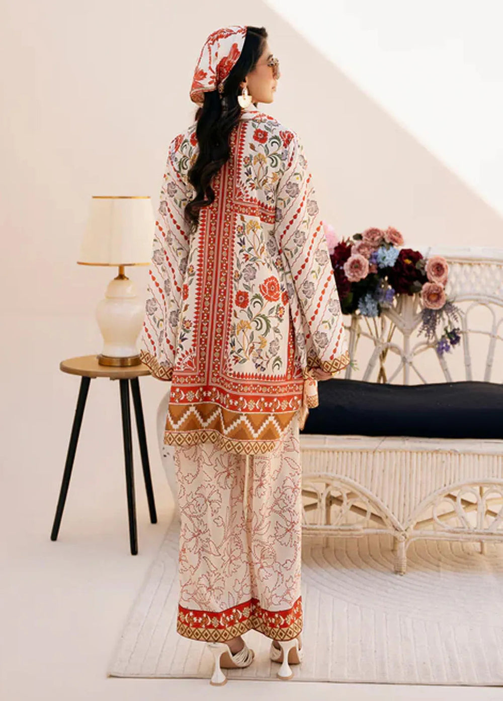 Bon Soir by Florent Pret Printed Crepe Silk 2 Piece Suit Meline