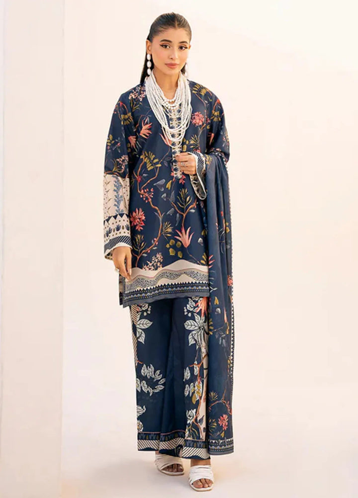 Bon Soir by Florent Pret Printed Crepe Silk 2 Piece Suit Midnight Amour