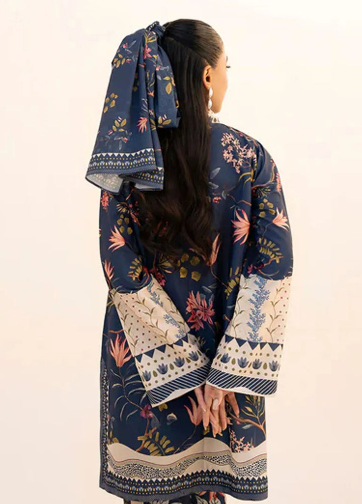 Bon Soir by Florent Pret Printed Crepe Silk 2 Piece Suit Midnight Amour