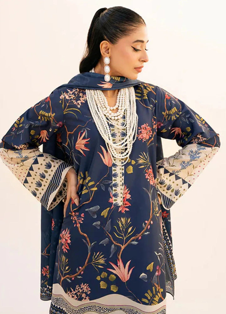 Bon Soir by Florent Pret Printed Crepe Silk 2 Piece Suit Midnight Amour