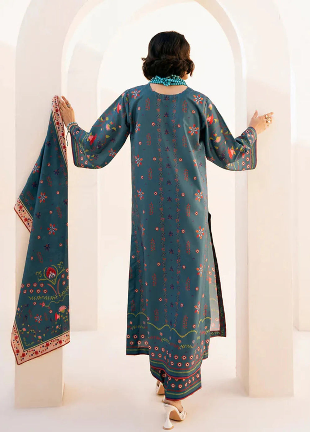 Bon Soir by Florent Pret Printed Crepe Silk 2 Piece Suit Night Luciole