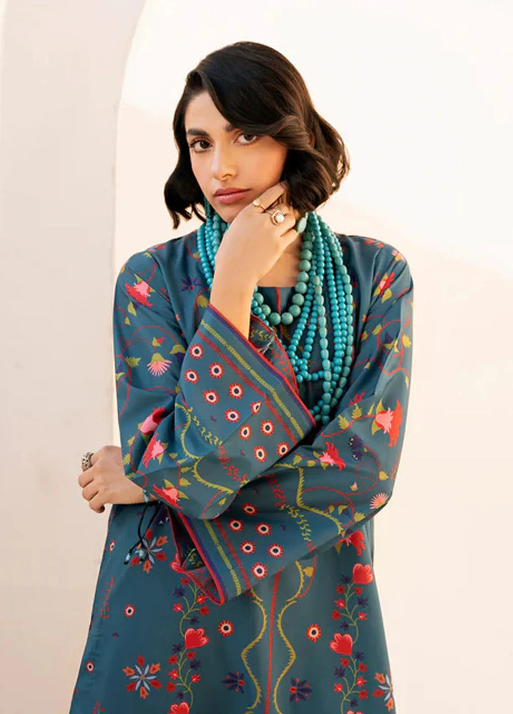 Bon Soir by Florent Pret Printed Crepe Silk 2 Piece Suit Night Luciole