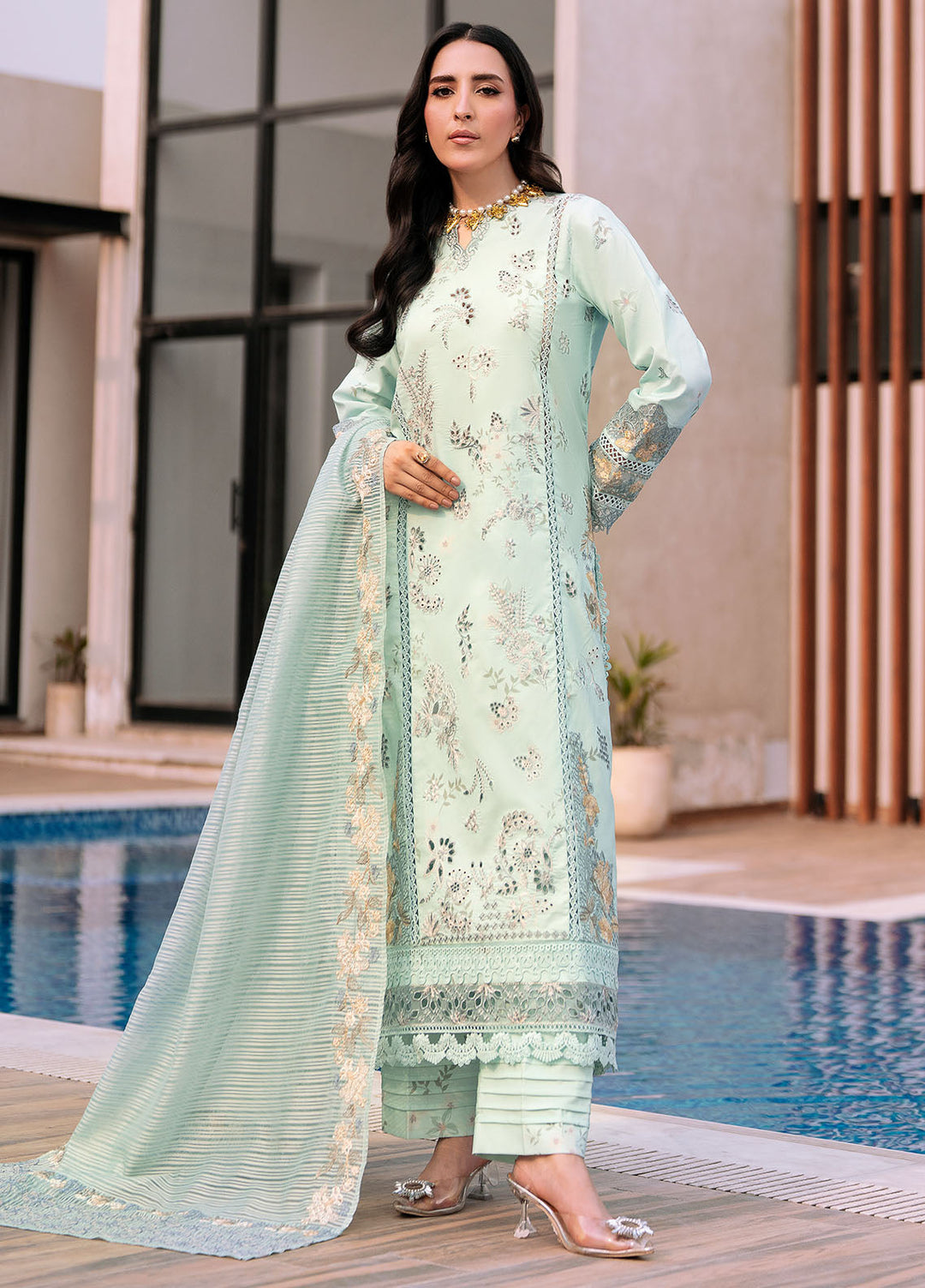 Bon Vivant by Florent Embroidered Lawn Suits Unstitched 3 Piece FL25BV FL-03 - Summer Collection