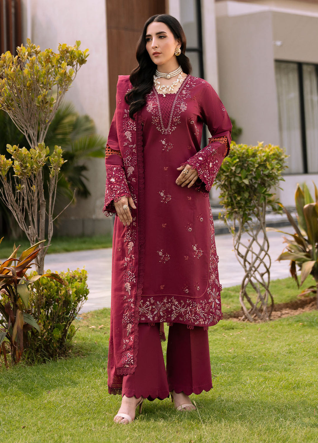 Bon Vivant by Florent Embroidered Lawn Suits Unstitched 3 Piece FL25BV FL-08 - Summer Collection