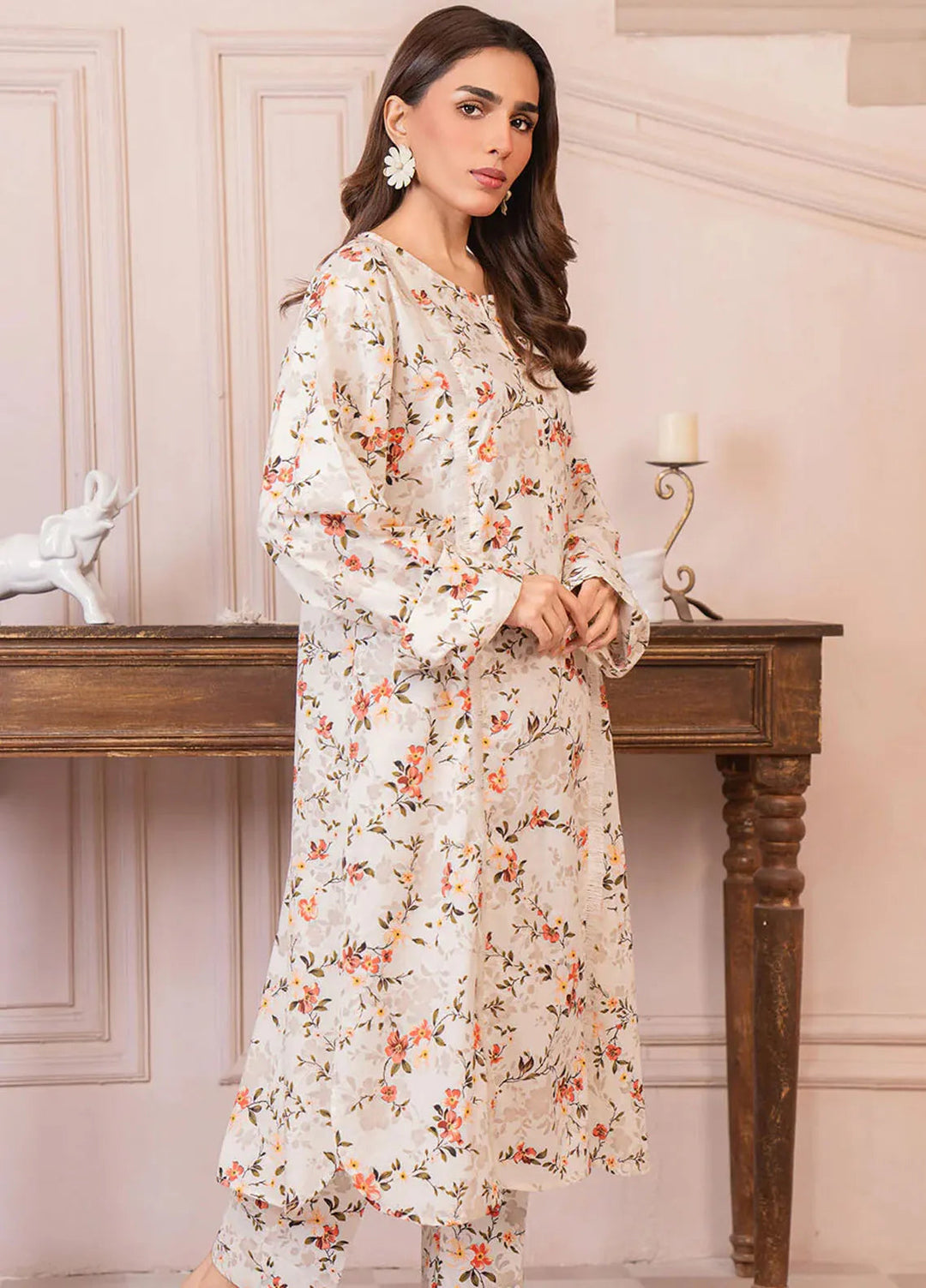Botanical Bloom by Meerak Pret Printed Lawn 2 Piece Suit Gossamer
