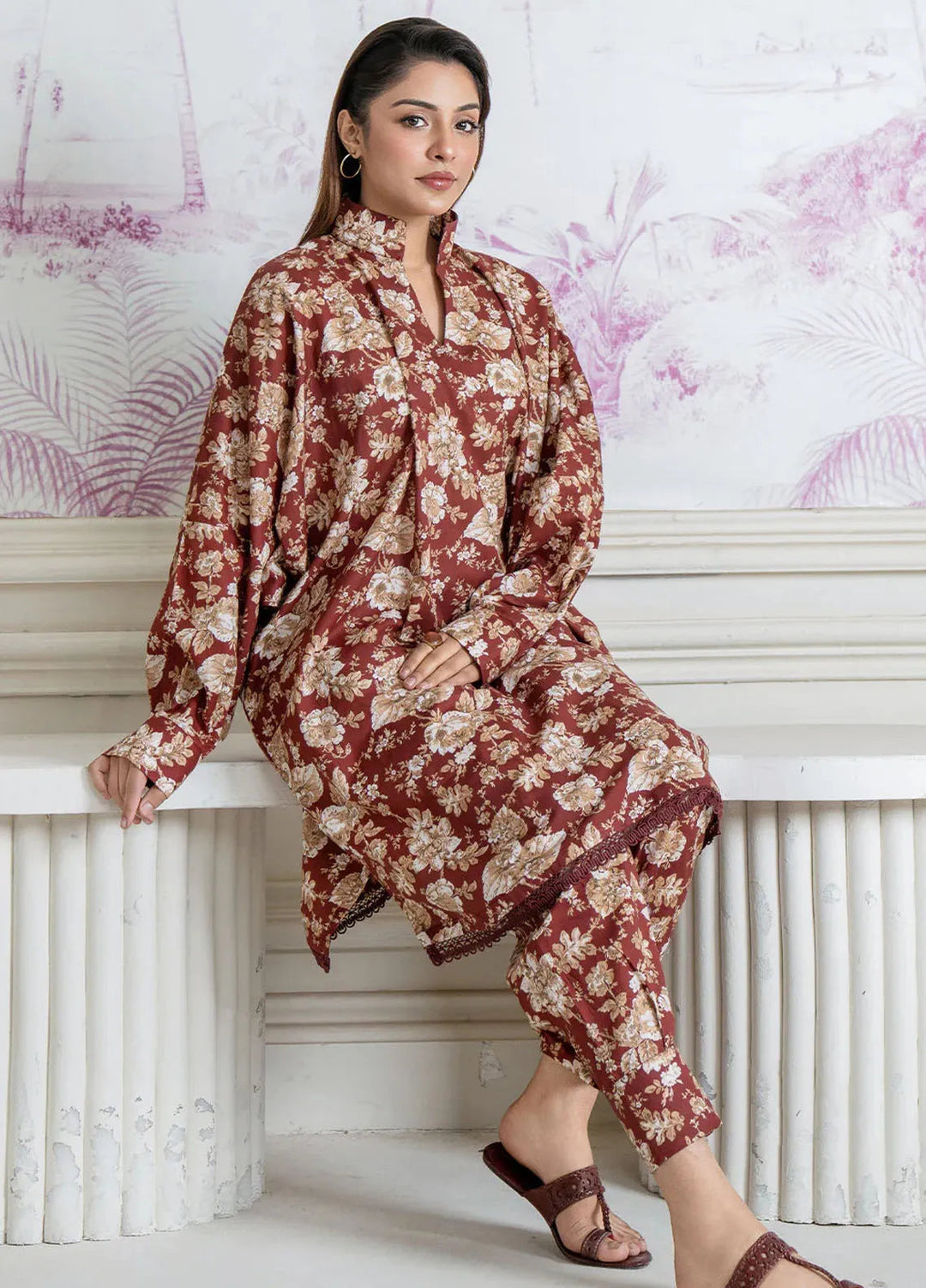 Botanical Bloom by Meerak Pret Printed Lawn 2 Piece Suit Lustre