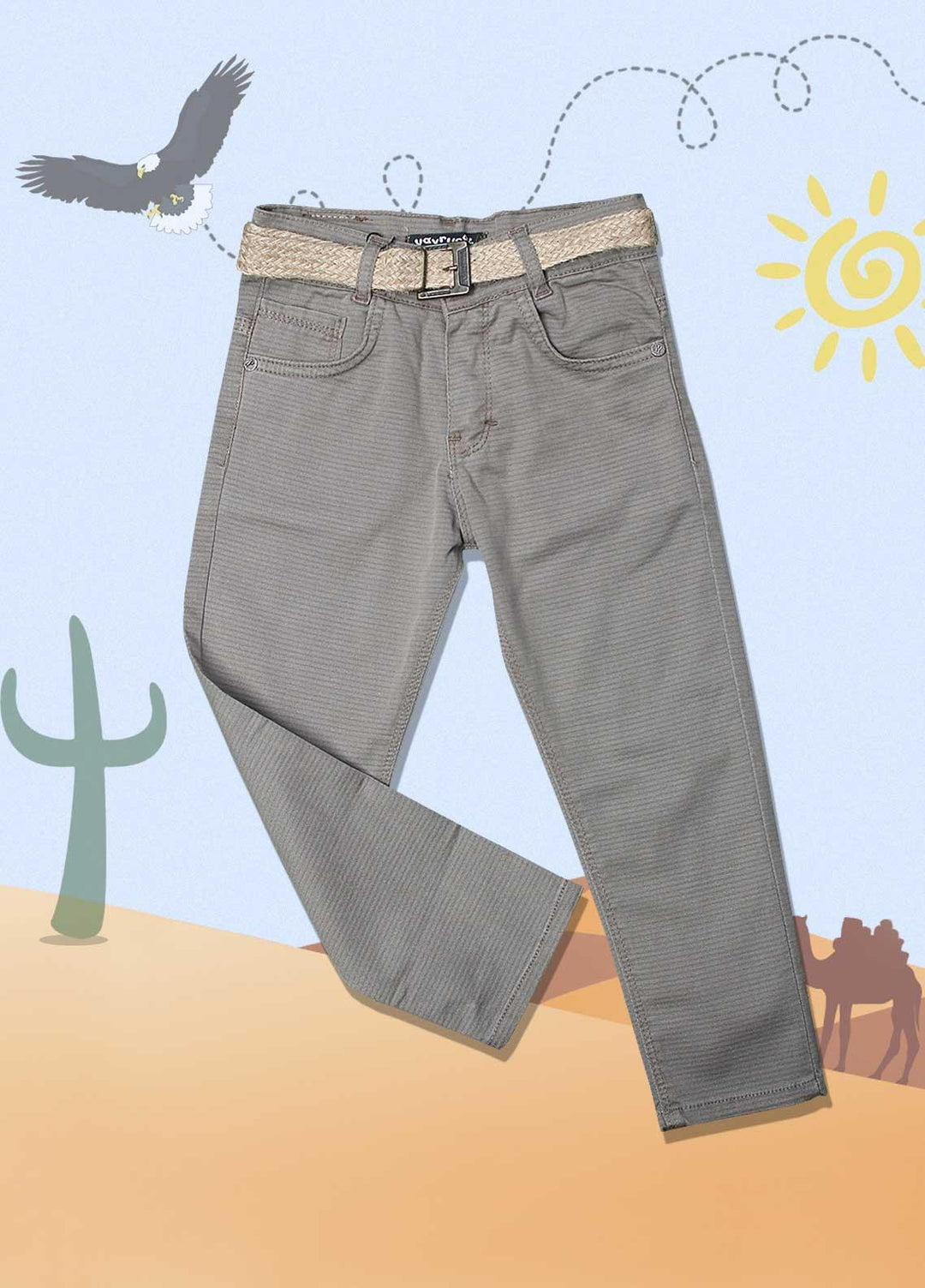 Sanaulla Exclusive Range Cotton Casual Pants for Boys - D-1001909 Beige