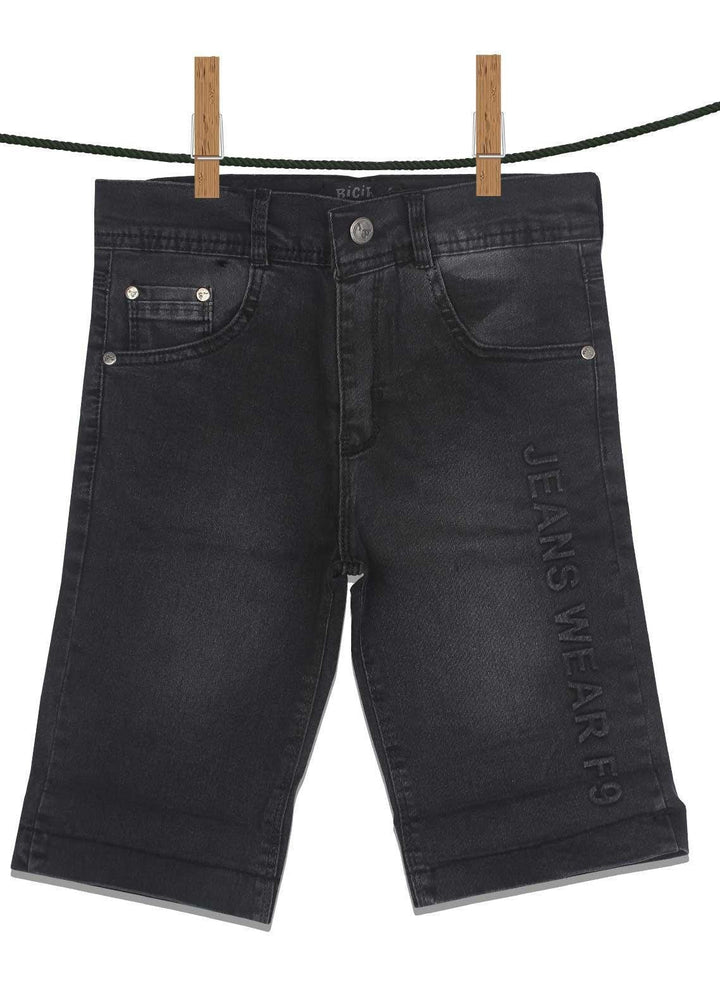 Sanaulla Exclusive Range Jersey Casual Shorts for Boys -  115912-2 Black