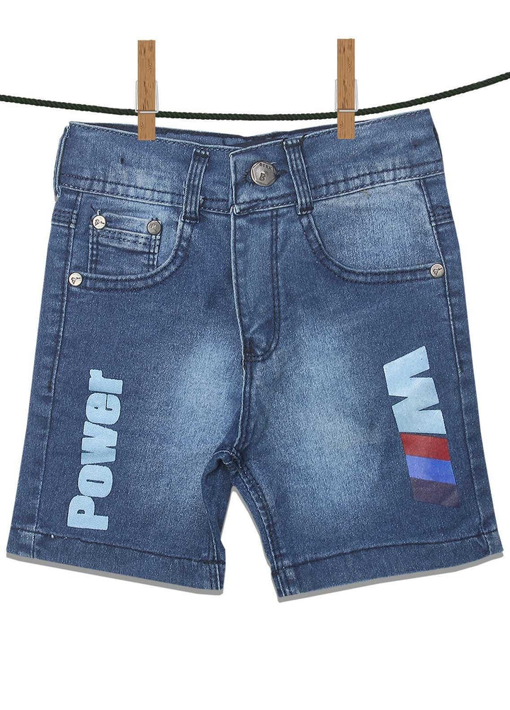 Sanaulla Exclusive Range Jersey Casual Shorts for Boys -  15758 Blue