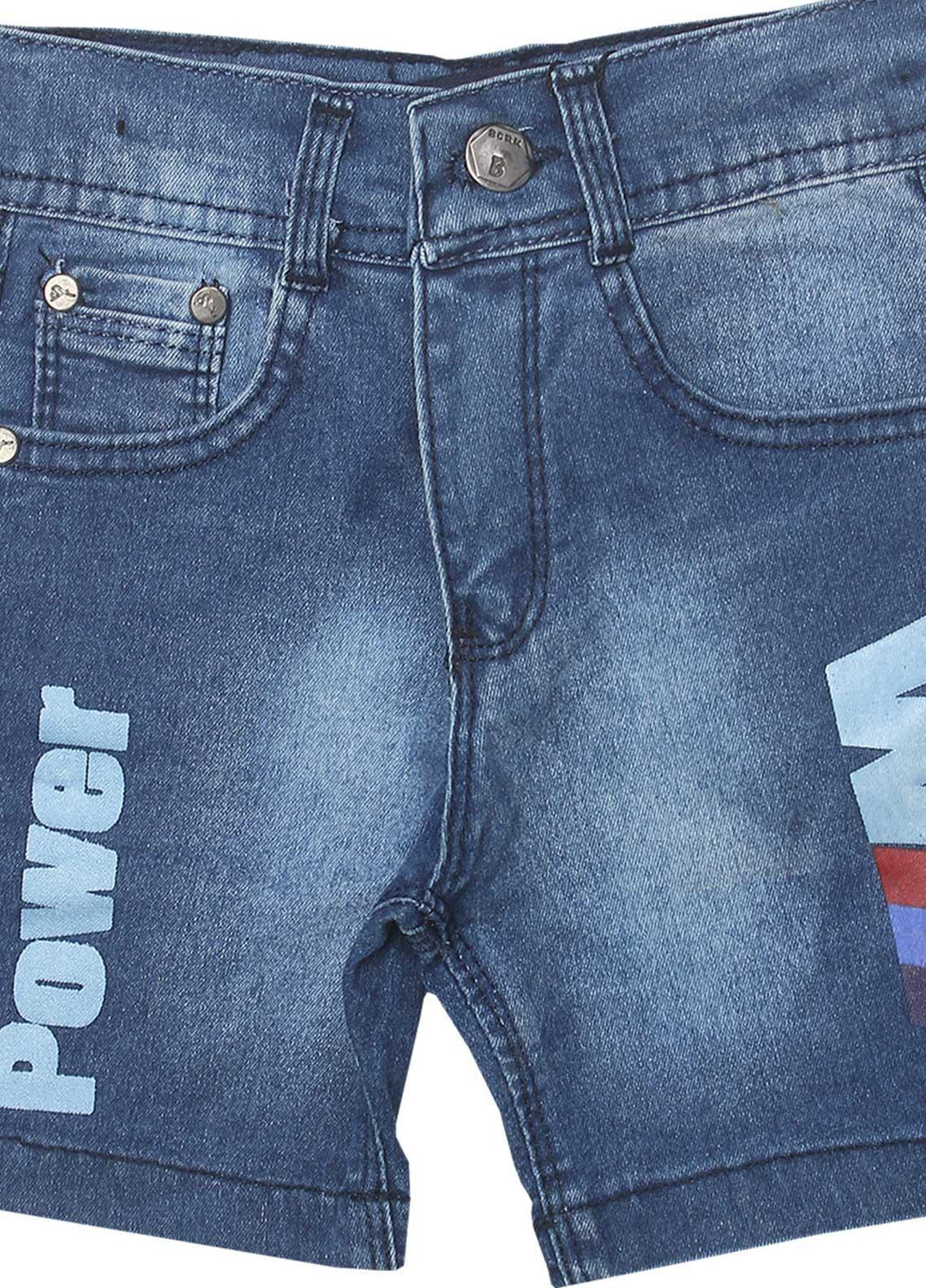 Sanaulla Exclusive Range Jersey Casual Shorts for Boys -  15758 Blue