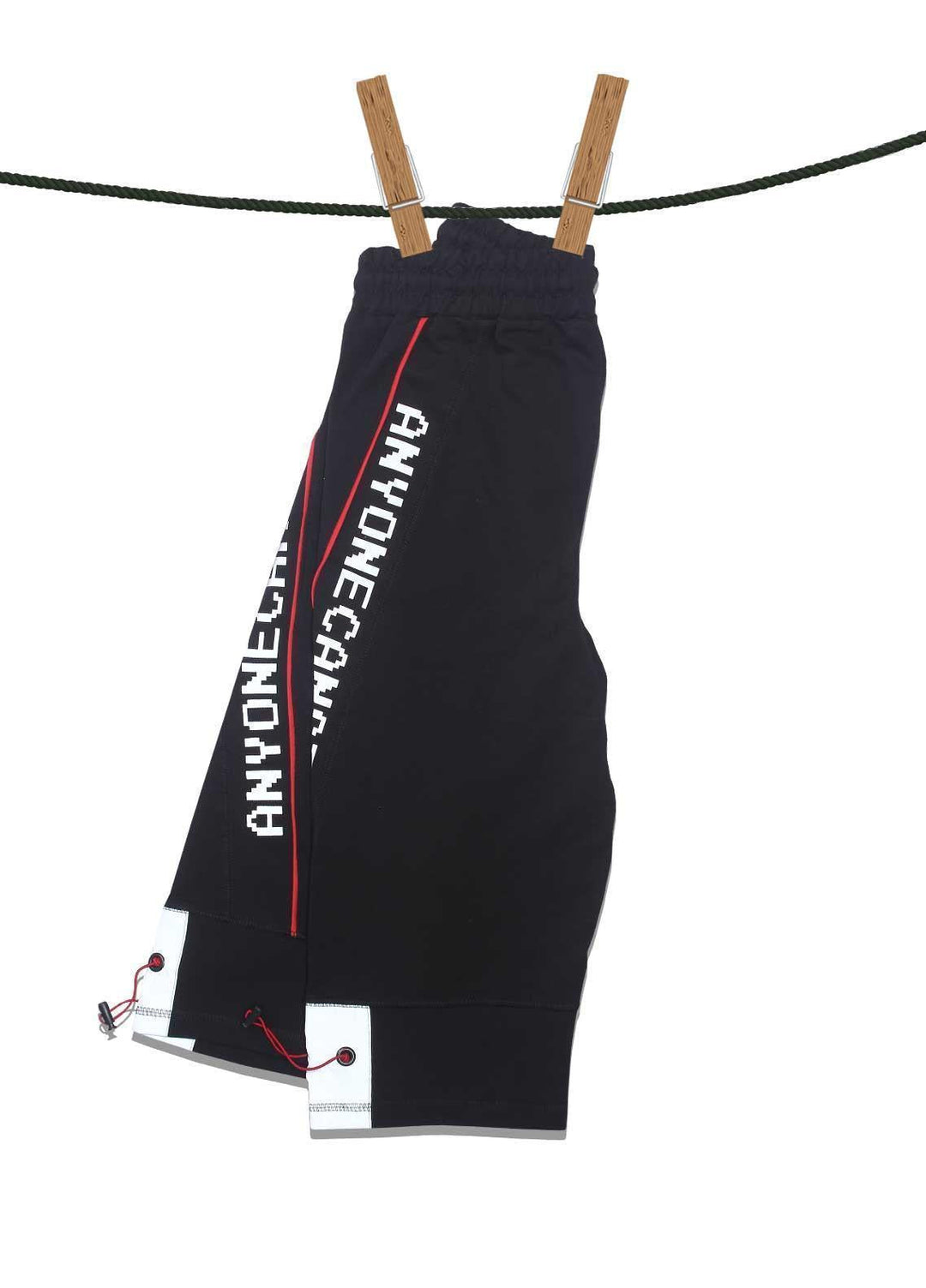 Sanaulla Exclusive Range Jersey Casual Shorts for Boys -  2307 Black Red