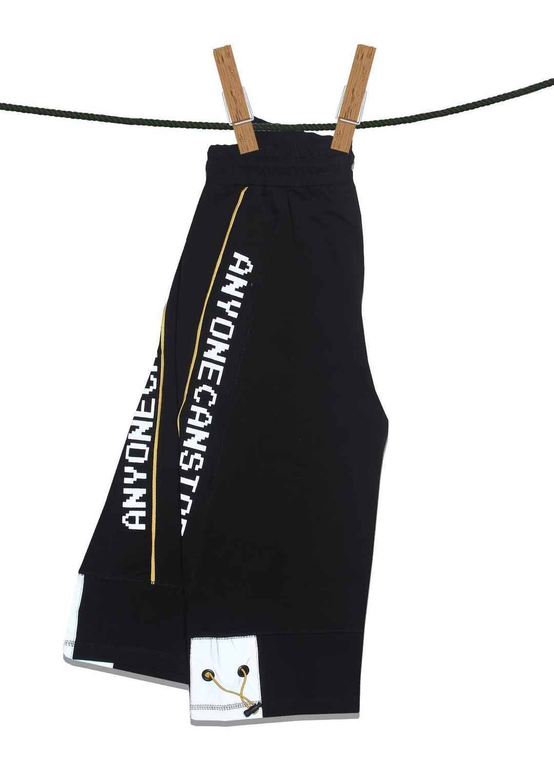 Sanaulla Exclusive Range Jersey Casual Shorts for Boys -  2307 Black Yellow