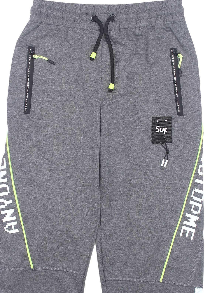 Sanaulla Exclusive Range Jersey Casual Shorts for Boys -  2307 Grey