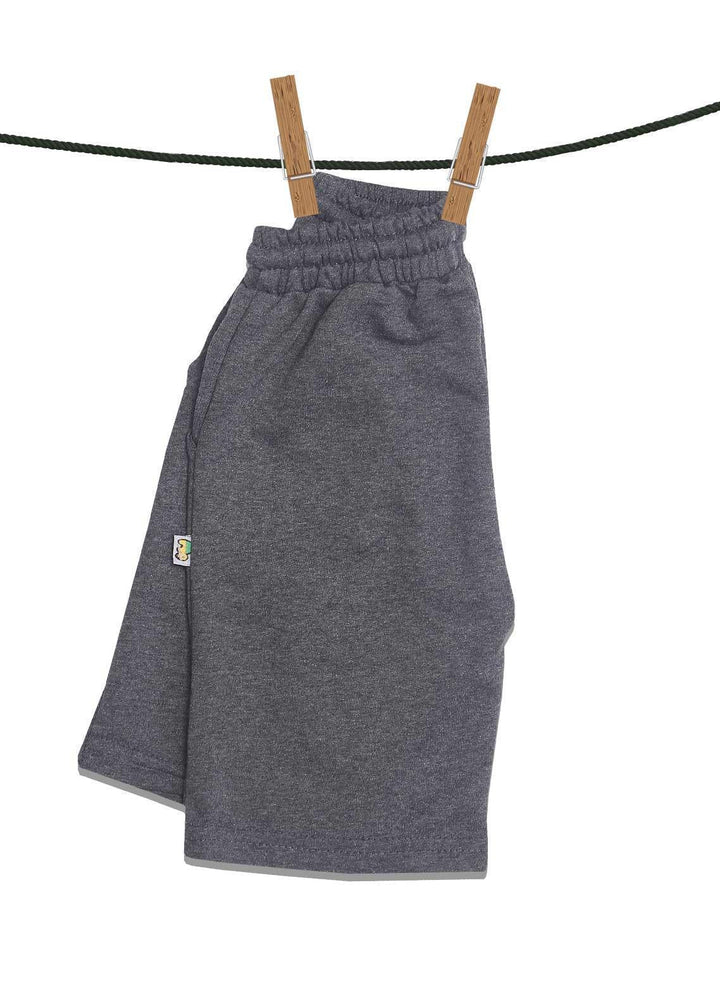 Sanaulla Exclusive Range Jersey Casual Shorts for Boys -  D-3002 Dark Grey