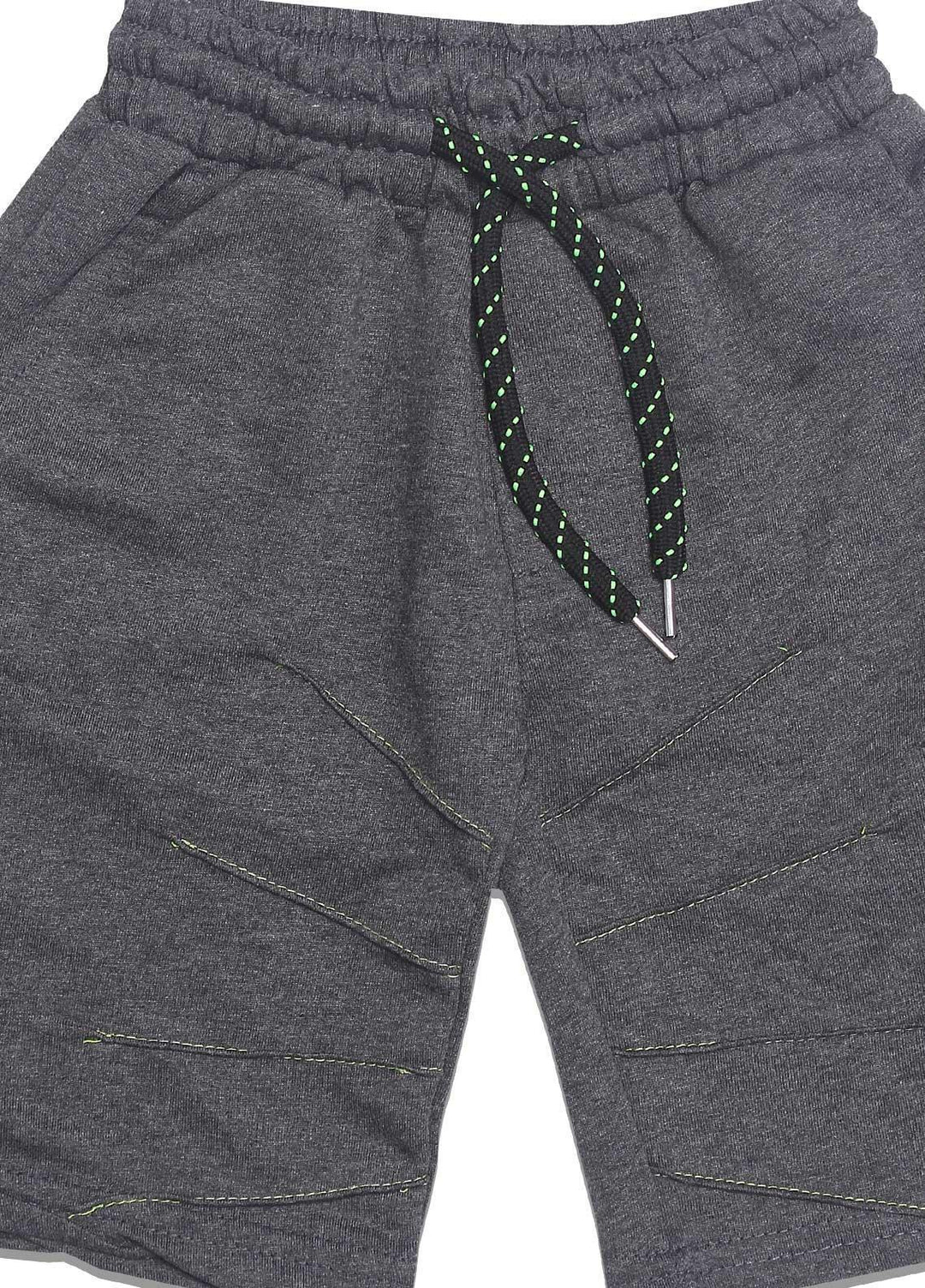 Sanaulla Exclusive Range Jersey Casual Shorts for Boys -  D-3002 Dark Grey