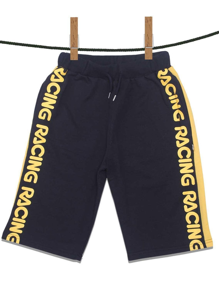 Sanaulla Exclusive Range Jersey Casual Shorts for Boys -  D-3068-2 Navy