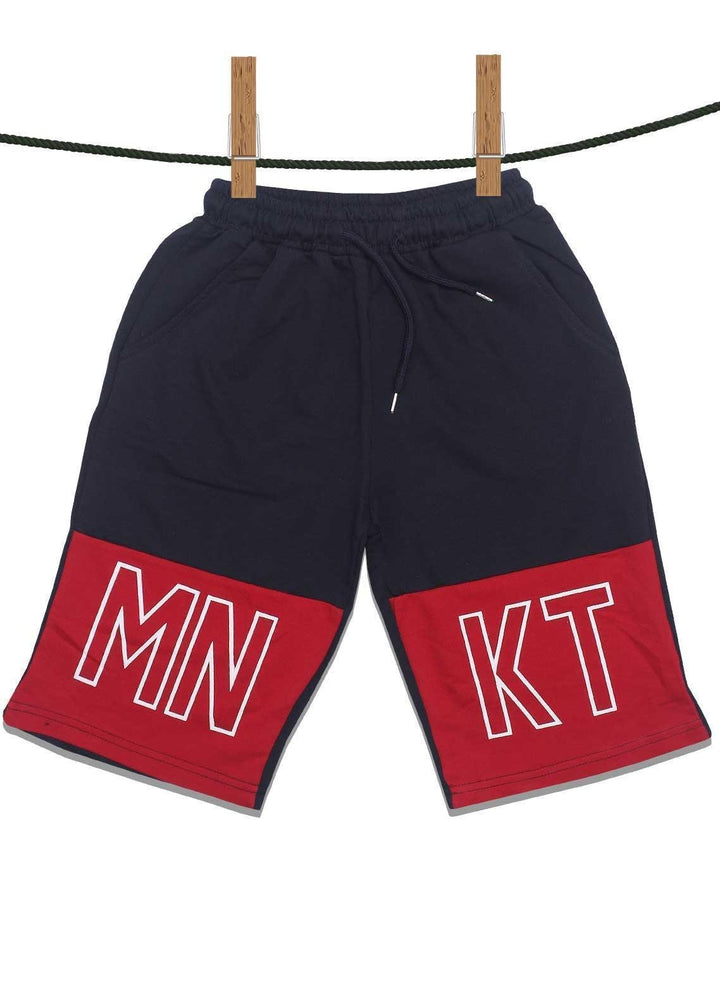 Sanaulla Exclusive Range Jersey Casual Shorts for Boys -  D-3083-2 Navy