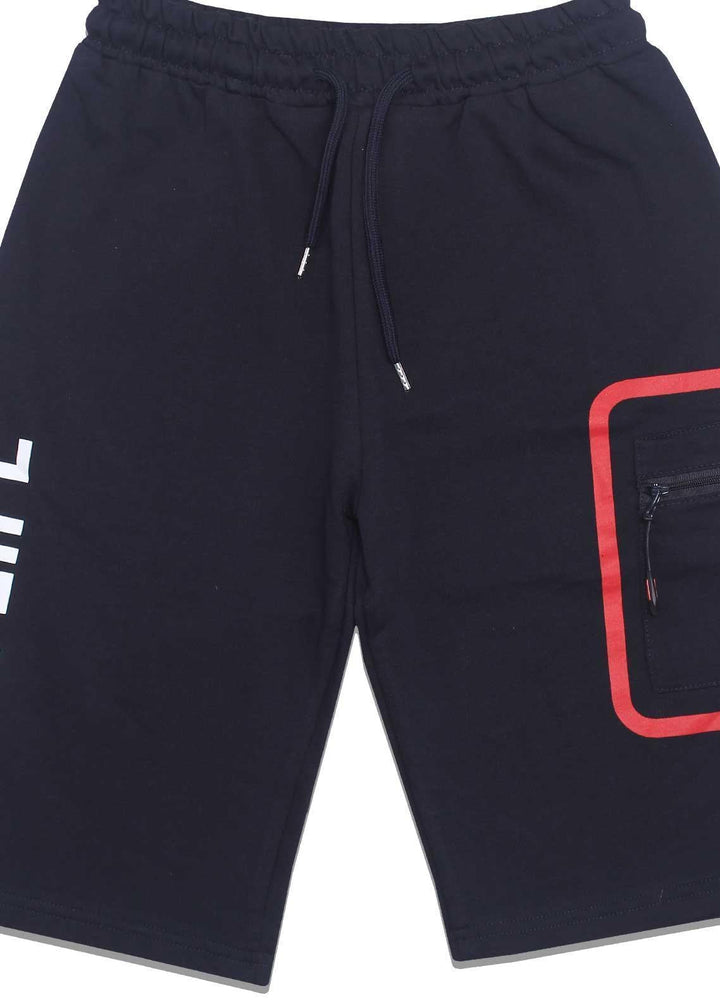 Sanaulla Exclusive Range Jersey Casual Shorts for Boys -  D-3241-2 Dark Blue