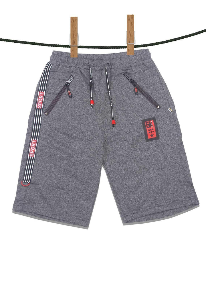 Sanaulla Exclusive Range Jersey Casual Shorts for Boys -  D-3281-2 Dark Grey