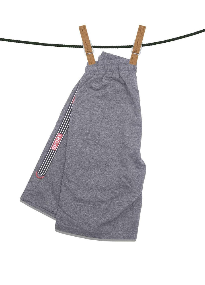 Sanaulla Exclusive Range Jersey Casual Shorts for Boys -  D-3281-2 Dark Grey