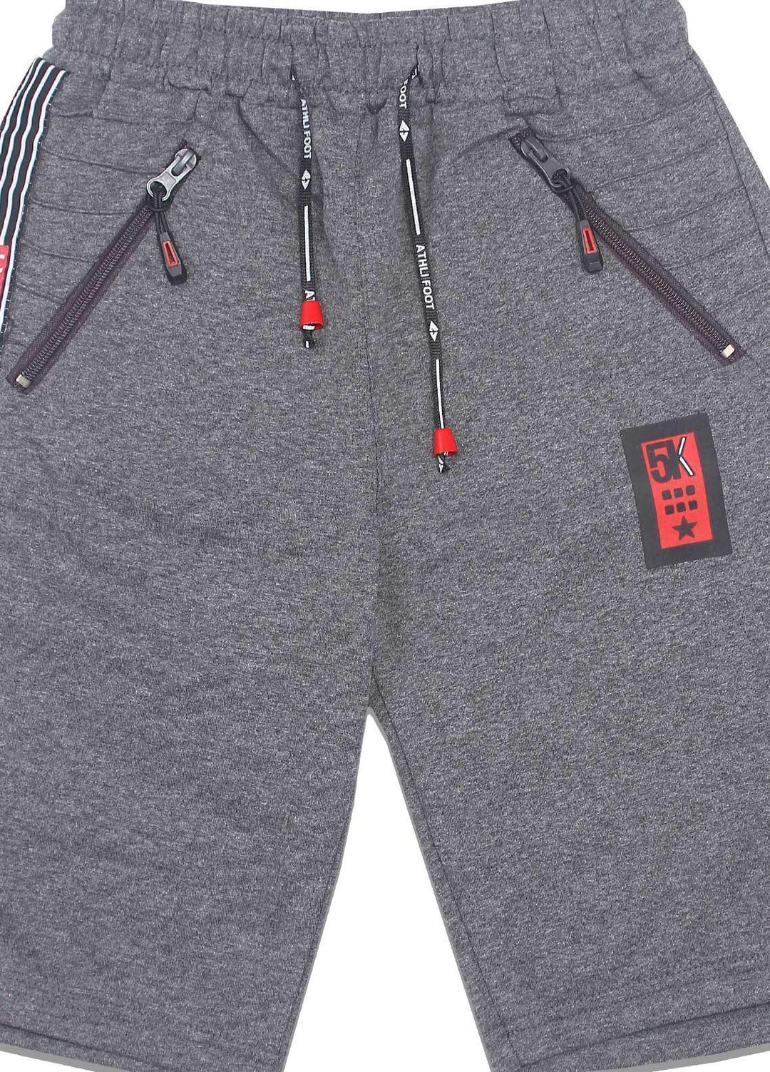 Sanaulla Exclusive Range Jersey Casual Shorts for Boys -  D-3281-2 Dark Grey