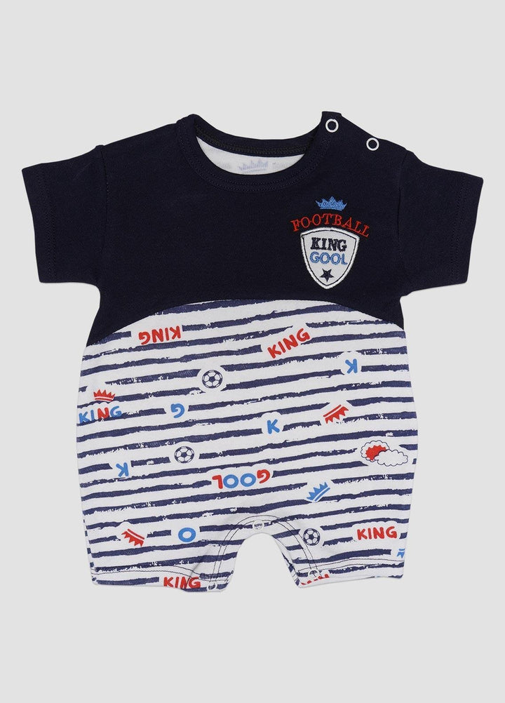 Sanaulla Exclusive Range Cotton Fancy Romper for Kids -  0089 Black