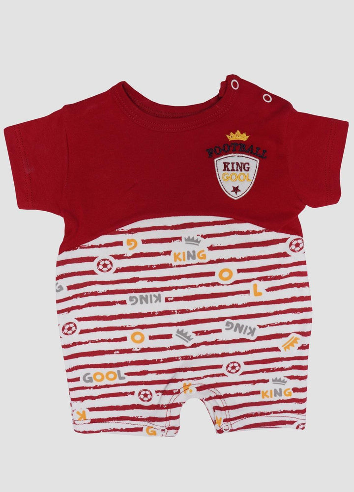 Sanaulla Exclusive Range Cotton Fancy Kids Romper -  0089 Red
