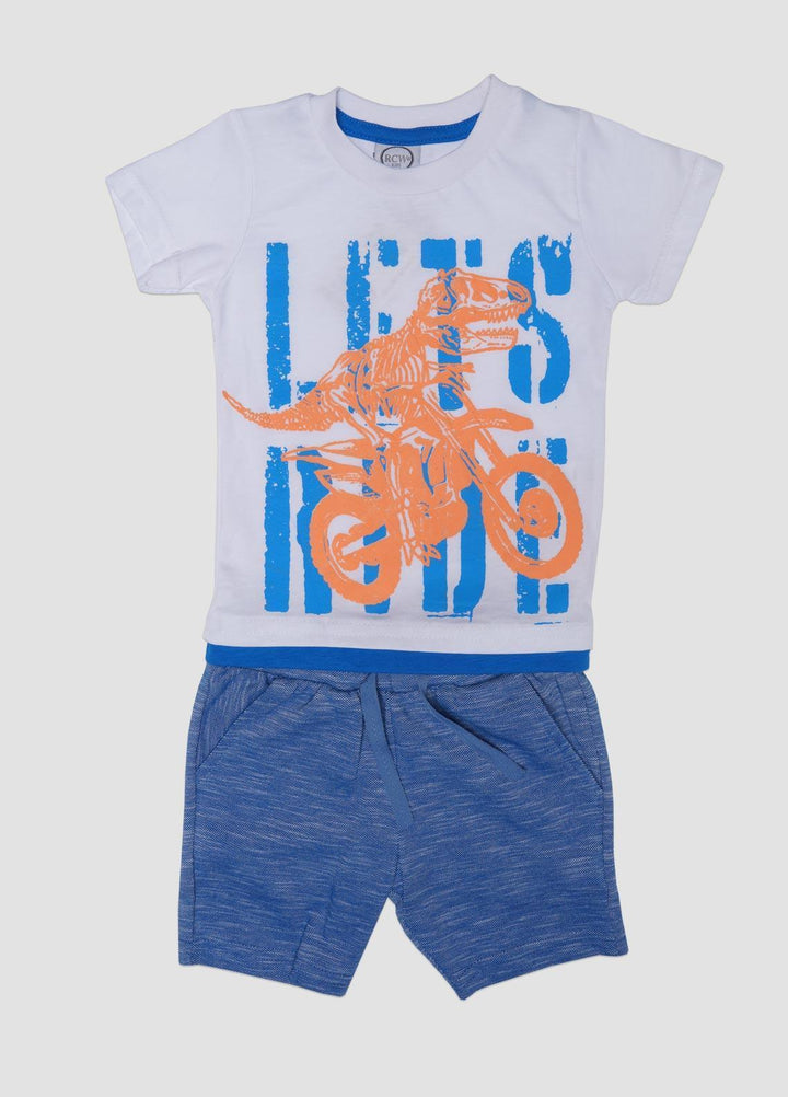 Sanaulla Exclusive Range Cotton Fancy Suits for Boys -  0129 White