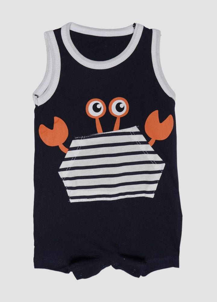 Sanaulla Exclusive Range Cotton Fancy Romper for Kids -  0135 Dark Blue