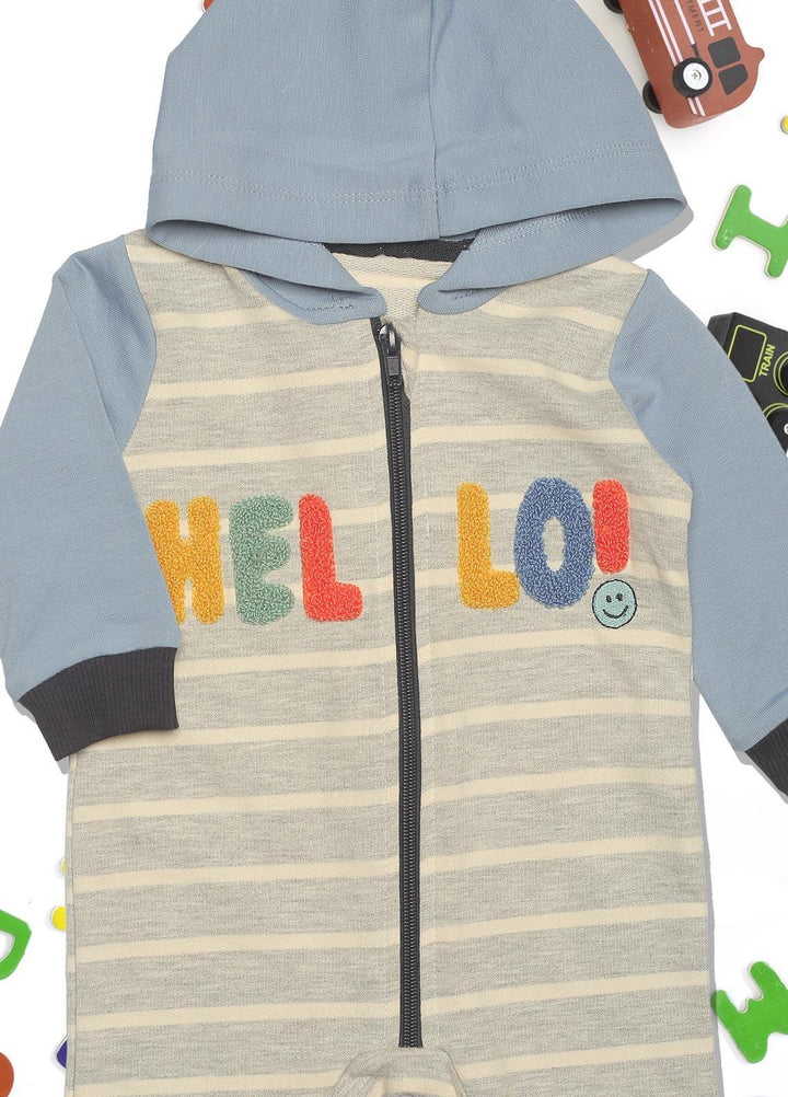 Sanaulla Exclusive Range   Rompers for Boys -  1007940 Grey