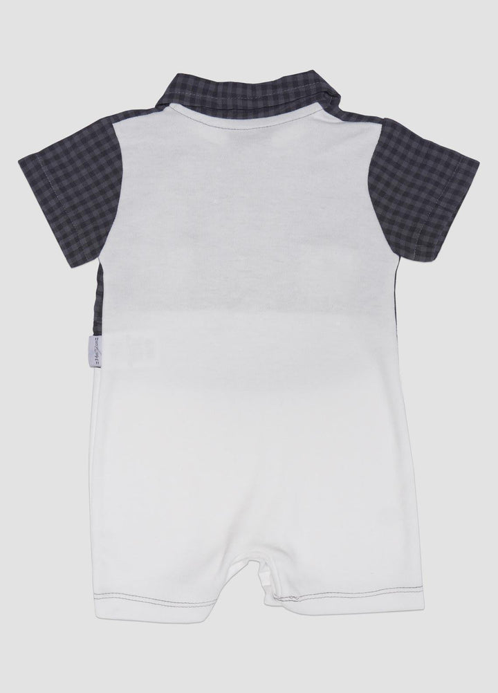Sanaulla Exclusive Range Cotton Fancy Kids Romper -  1140 Grey